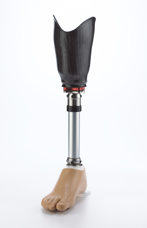 CONVENTIONAL BELOW-KNEE PROSTHESIS MADE OF PLASTIC MATERIAL